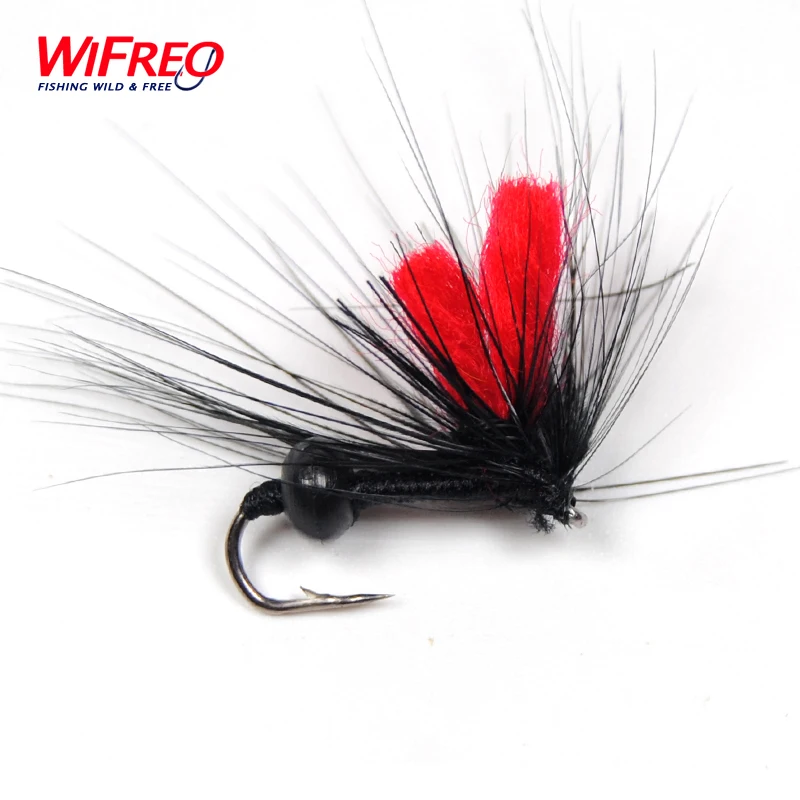 10 шт. # Wifreo мистический Черный Летающий Муравей сухие мухи для ловли форели