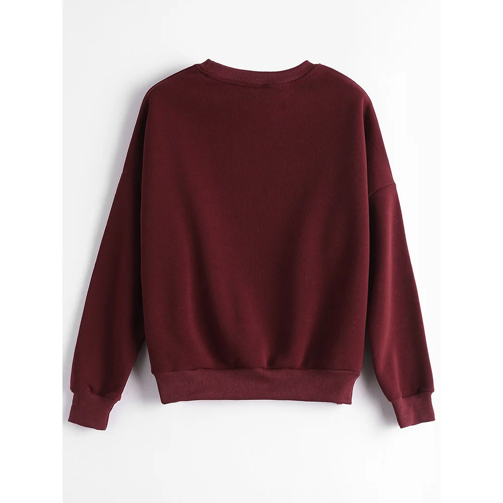 Женская толстовка с длинным рукавом ZAFUL осень 2017 свитшоты ярких цветов