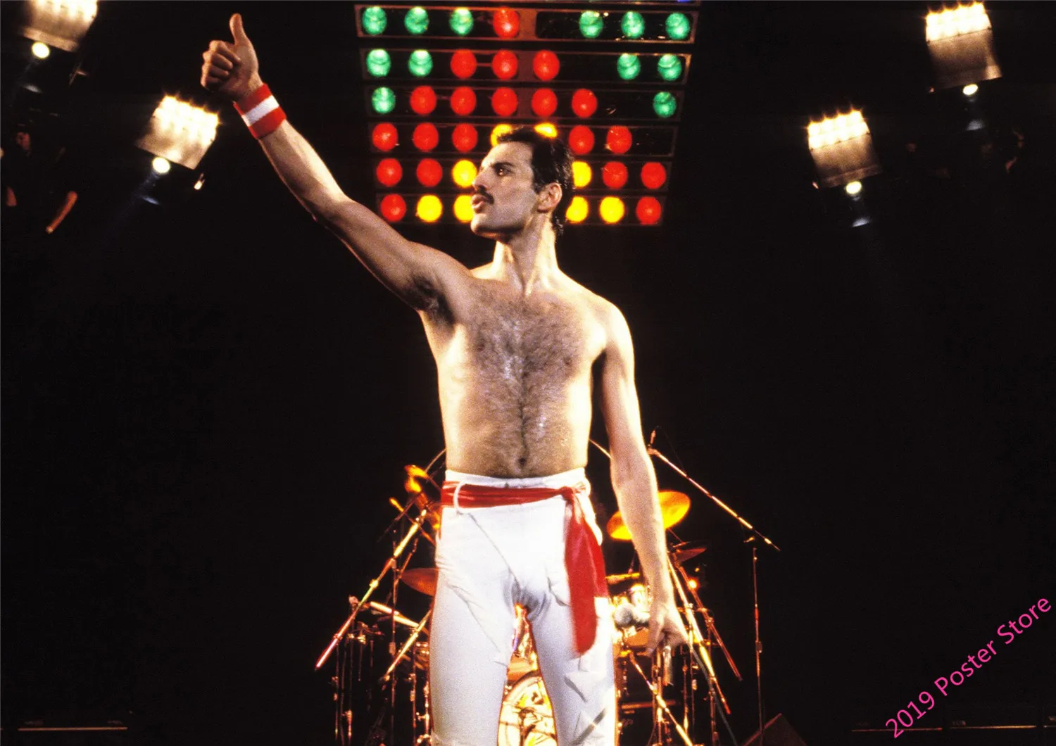 С группой Queen музыкальный плакат Меркьюри певица арт классического белого цвета с покрытием Плакаты дома номер Декор стены стикеры 2001