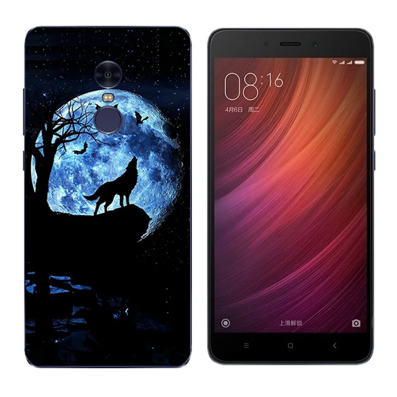 for Xiaomi Redmi Note 4 Case Soft TPU Back Cases 5.5&quot Silicone Cover Expression Printing Bag |