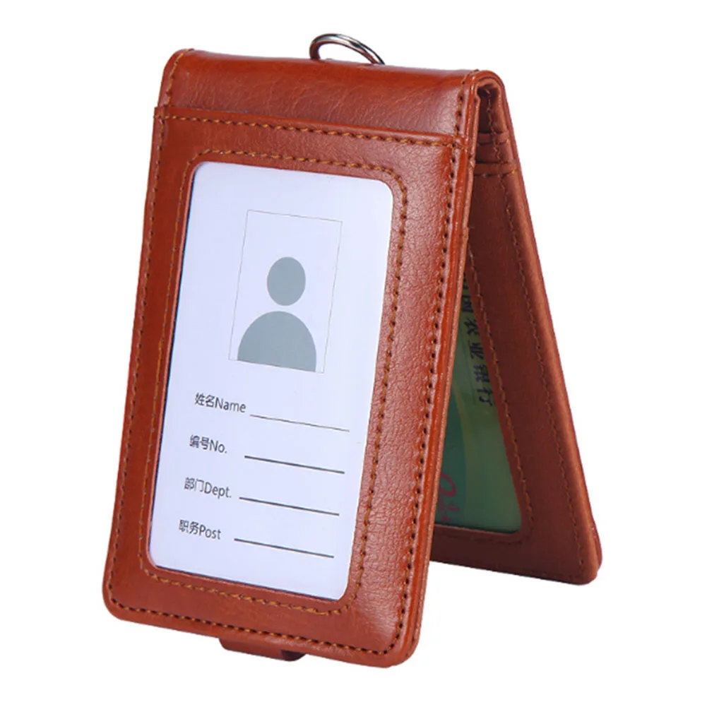 

1Pc Solid Office Credit Card Holder Unisex Business Card Holder Neck Strap With Lanyard Badge Staff Bus Id Card Wallet Hot Sale