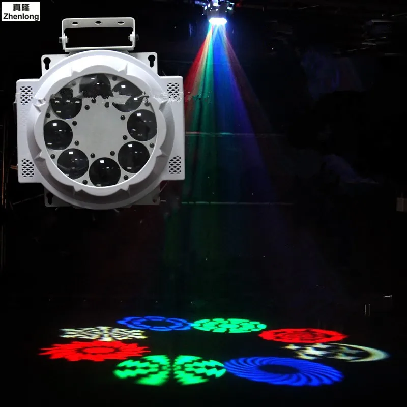 8X3W Led мотив света RGBW шаблоны лампа сканирования Dmx512 гобо освещение