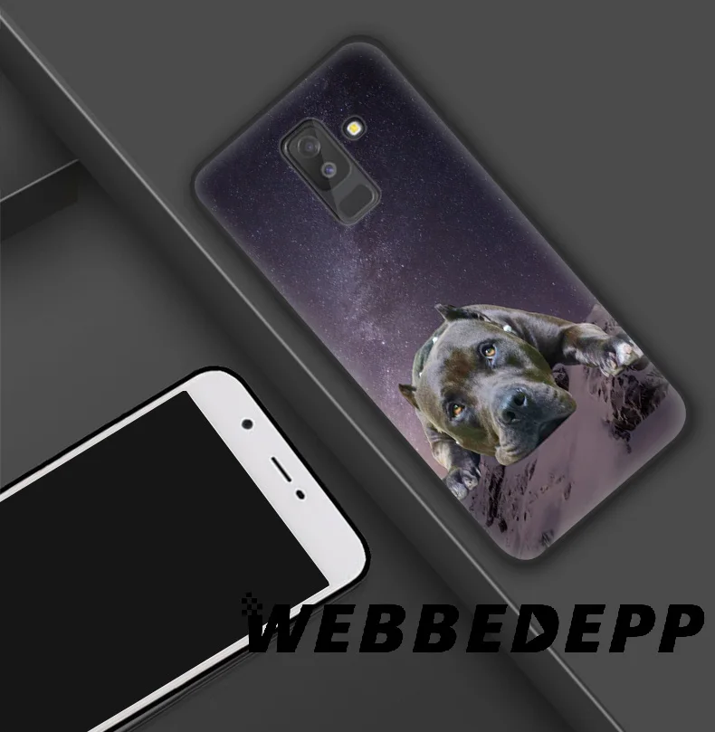 WEBBEDEPP Pit Bull Lovely Pet Dog Pitbull Soft Silicone Case for Samsung Galaxy A9 A8 A7 A6 Plus 2018 A5 A3 2017 2016 Note 9 8 |