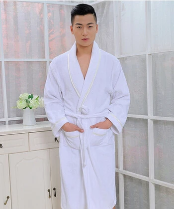 Махровая ночная рубашка из 100% хлопка пижама-кимоно халат банный Халат | Мужская
