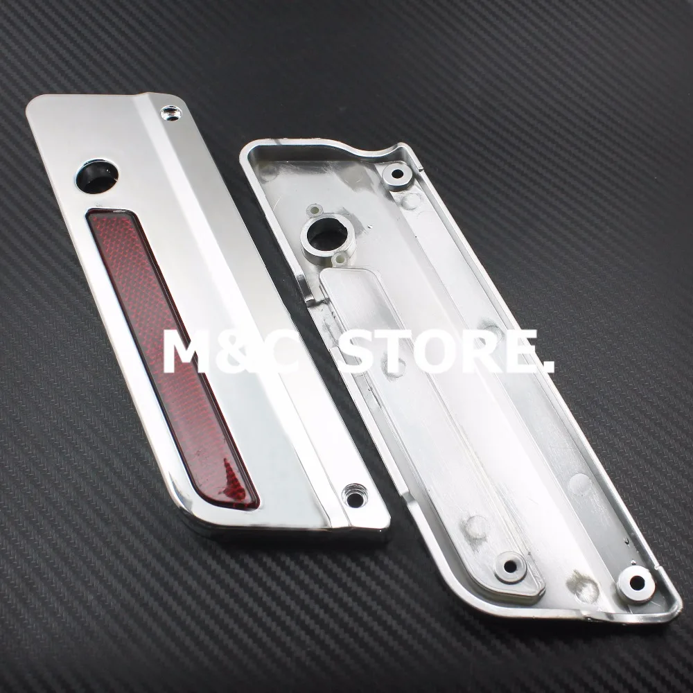 Детали мотоцикла ABS седельная сумка крышки с защелкой отражатель для Harley Touring Ultra