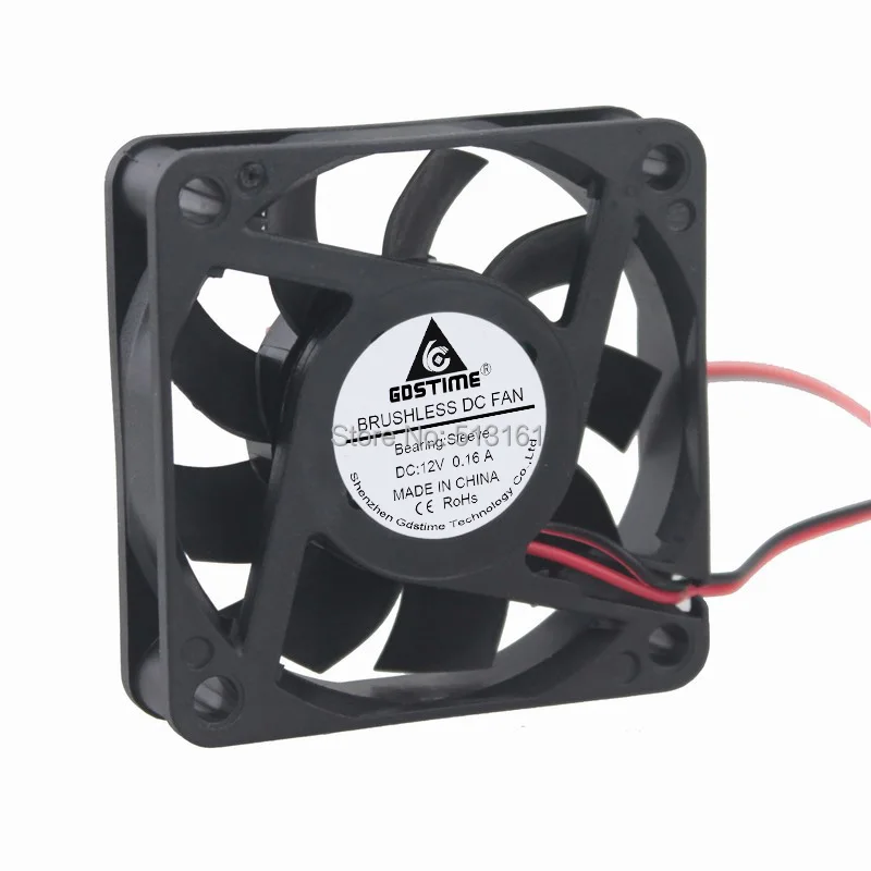 10pcs/lot Gdstime 2Pin 60mm 60X60x15mm 12V DC Brushless Cooling Fan 6cm Cooler 5pcs lot gdstime 6015 2pin 60mm 60 60x15mm 12v dc computer cpu cooling fan 6cm cooler