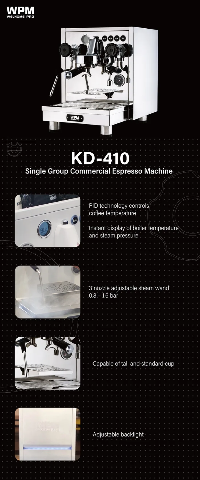 Welhome kd-410 одна группа коммерческих Эспрессо машина/Профессиональная Коммерческая Эспрессо кофемашина/Высокое качество кафе машина