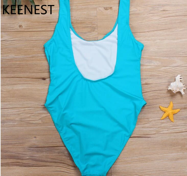 

KEENEST Bather 2018 Sexy Scoop Back Female Swimsuit One Piece Swimwear Women Monokini Bathing Suit Swim Wear