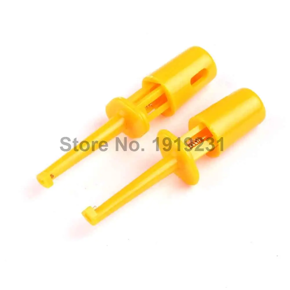 20 шт. желтый мультиметр провод комплект тест крюк зажим Захваты зонд SMT/SMD IC D20