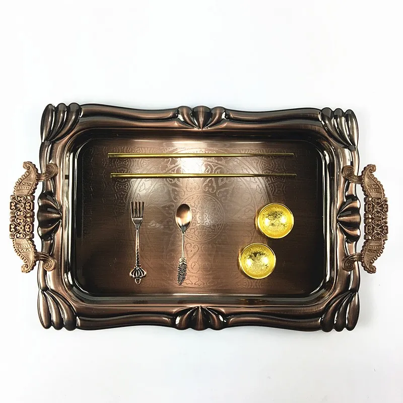 Скандинавская бронзовая прямоугольная поддон для ресторана гостиницы гостиной