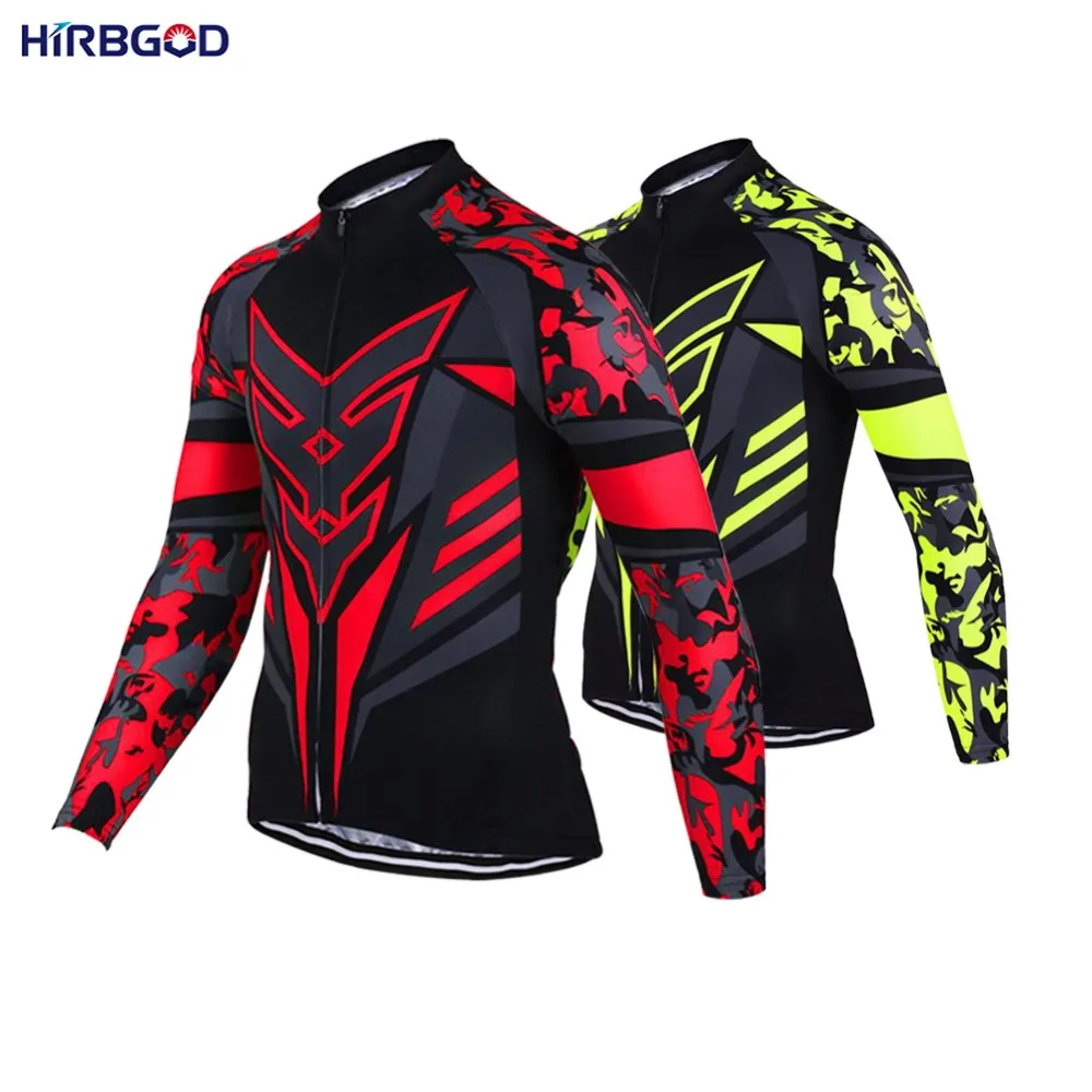 Вело Джерси HIRBGOD 6XL для мужчин весна 2019 длинный рукав велосипедная модель осенняя