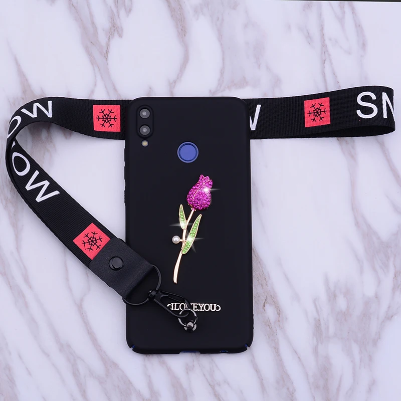 P20 Pro P30 Lite Case Wrist strap Hard Matte For Huawei P Smart Z 2019 Y9 Y5 Y6 Y7 2018 Honor 10 9 8A 8X 7X 8C 7A Cover | Мобильные