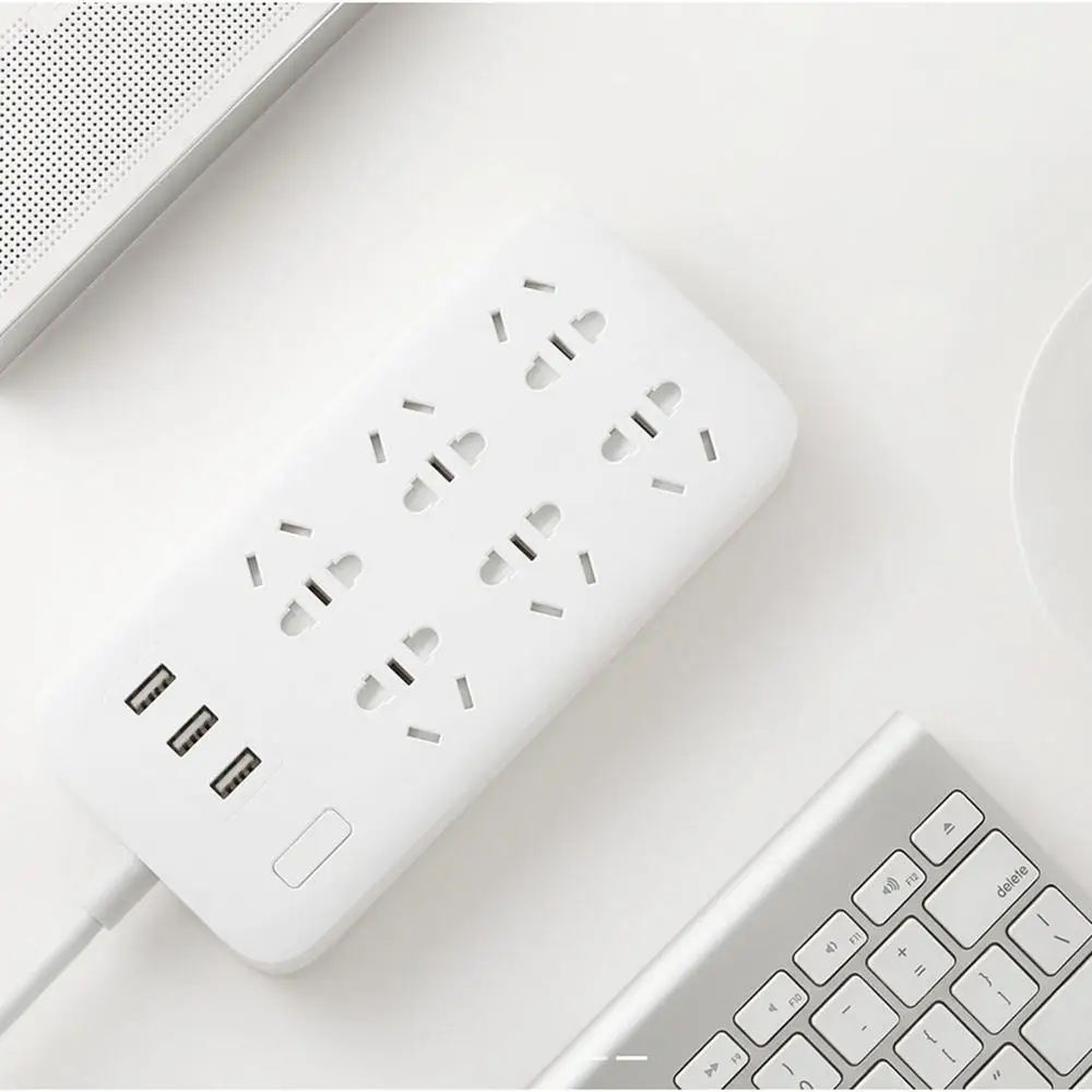 Оригинальный Xiaomi Mijia Smart 6 новые китайские стандартные розетки 5 В/2 1 А 3-USB порты