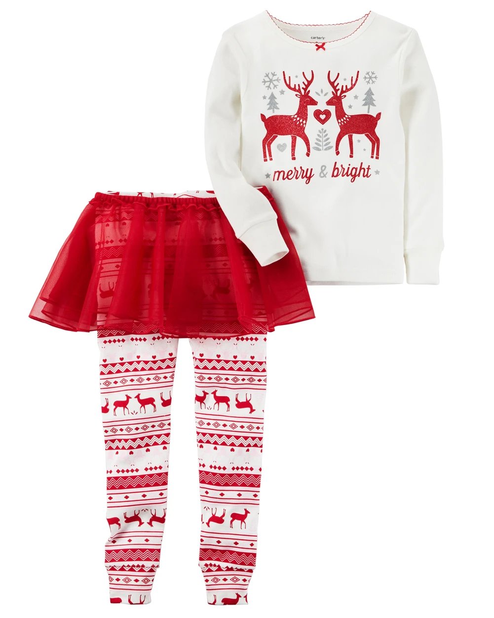 Дети маленьких Штаны для девочек с рождественским изображением Пижамы