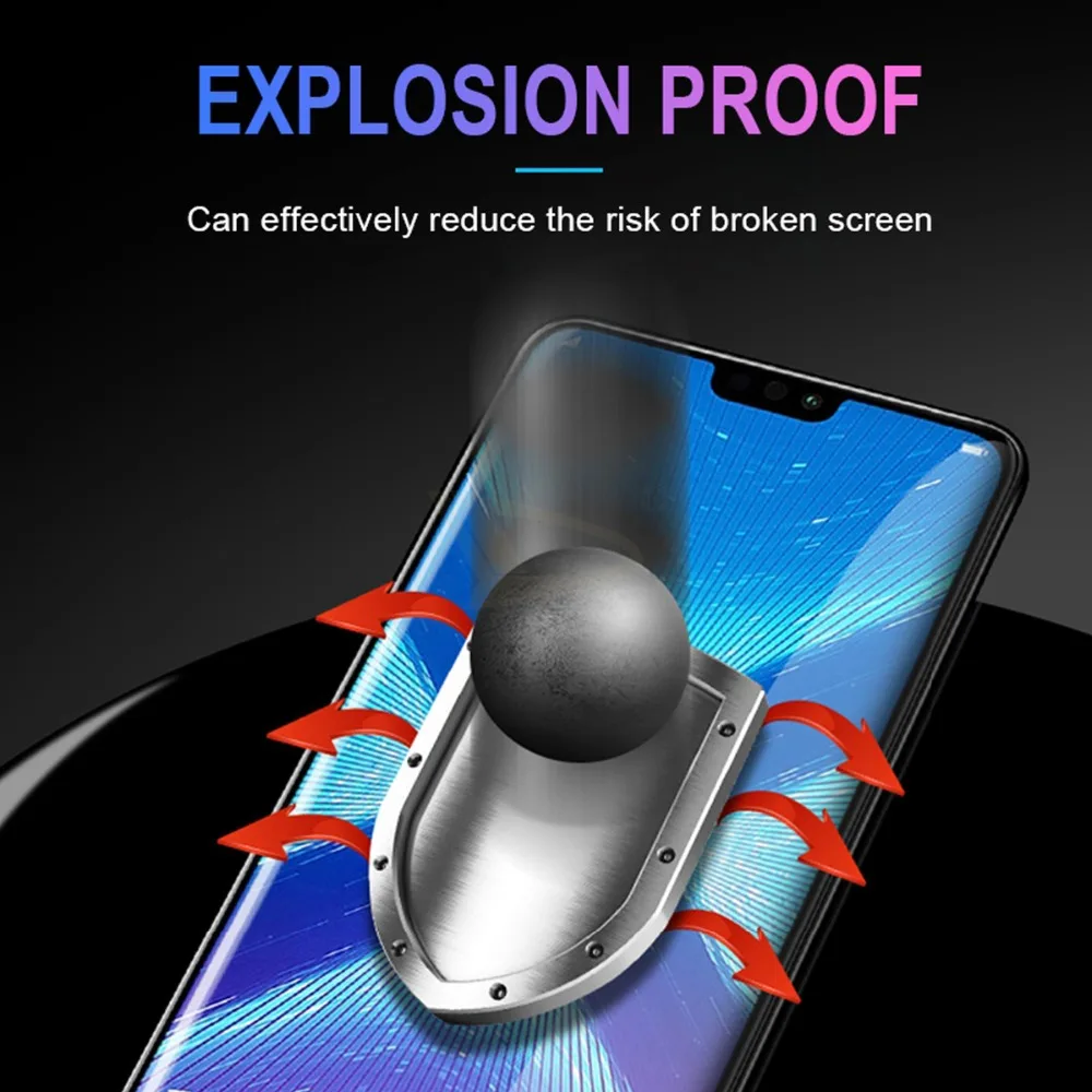 9D Soft Hydrogel Film For Huawei P10 Plus Mate 20X Pro Screen Protector Honor 10 9 Lite 8C 8X V10 Full Cover | Мобильные телефоны и