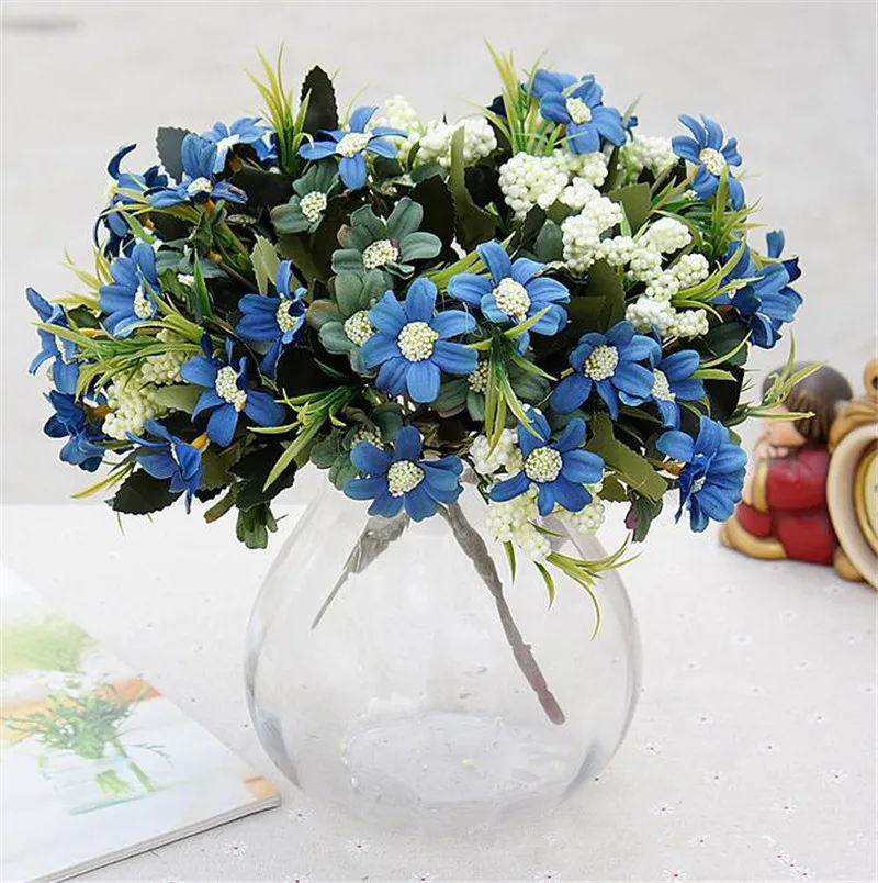 Букет хризантем (6 стеблей/шт.) искусственные цветы длиной 28 см/11 дюймов