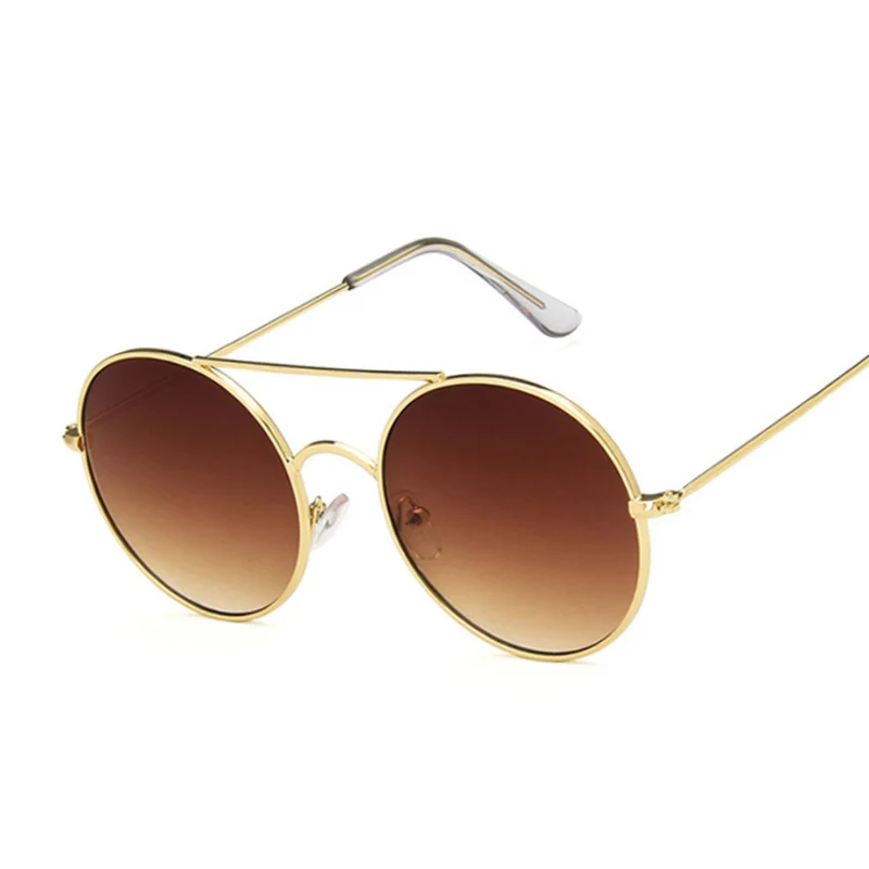 Женские солнцезащитные очки в ретро стиле большие круглые итальянском UV400