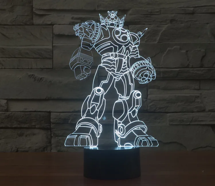 2016 Горячие Продажа Новые Творческие Трансформеры 3D LED Night Light Дети Спальня