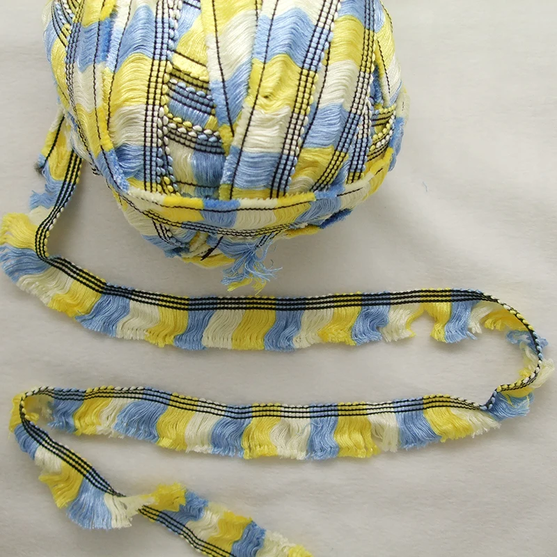 2 м/лот 1 дюймов ширина футболка из полиэстера и хлопка с бахромой кружевной смесь