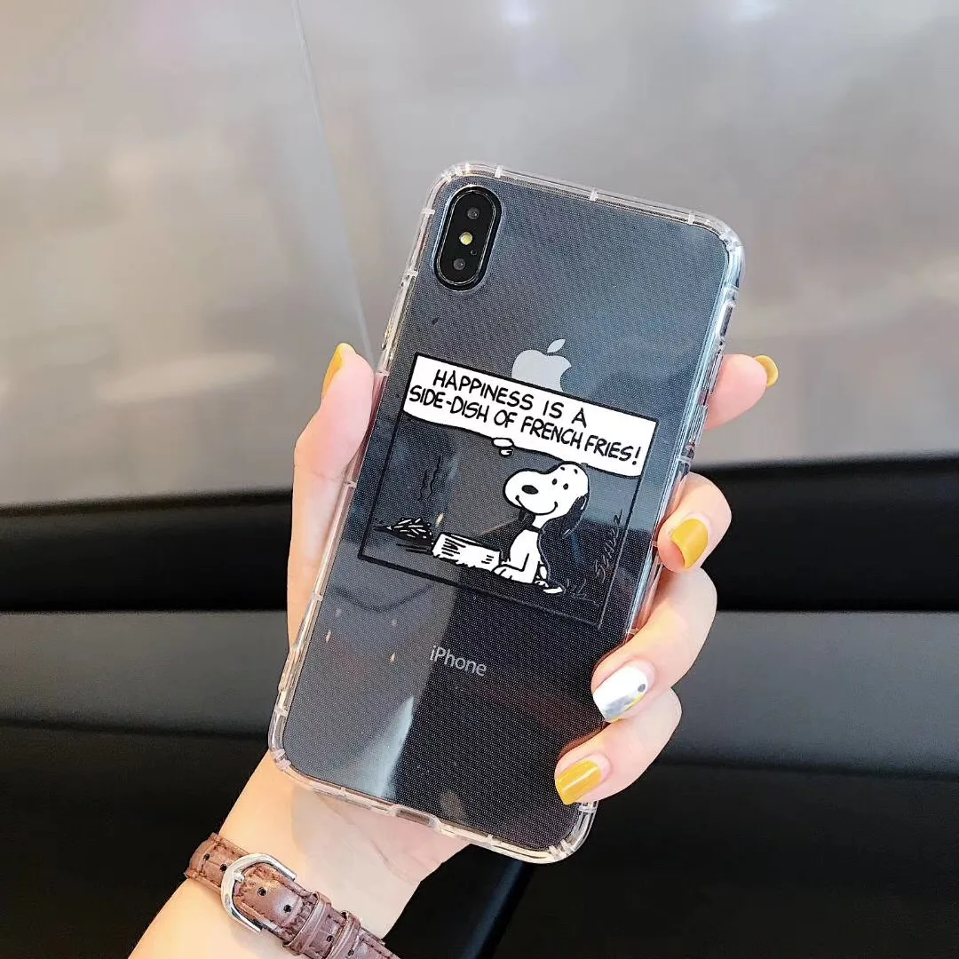 Милый мультяшный чехол из ТПУ для Apple iPhone 7 8 6 6S Plus X XS Max Xr Charlie коричневый мягкий