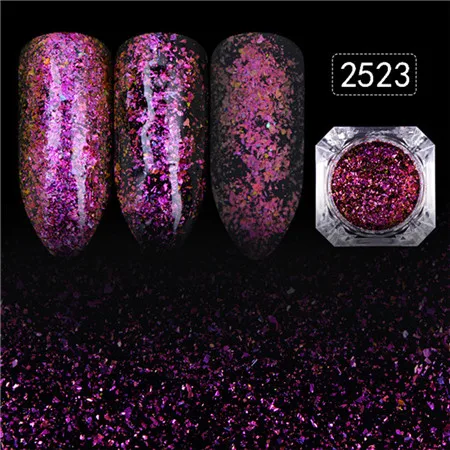 3411811 0,2 г неровные хамелеоны Блестки для ногтей, яркие блестки, порошок, золото, серебро, блестки, маникюр, дизайн ногтей, украшение - Цвет: 3411811