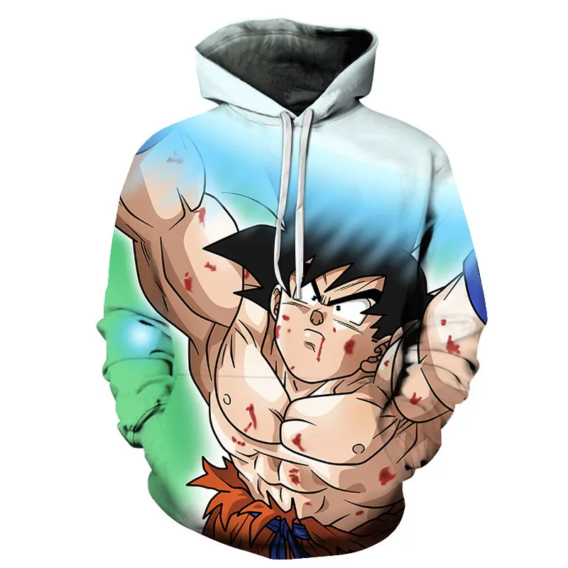 Новые nime толстовки Dragon Ball Z толстовки с капюшоном и карманами Goku 3D цифровая печать для мужчин и женщин с длинным рукавом новая Толстовка S-6XL - Цвет: AFKH3417