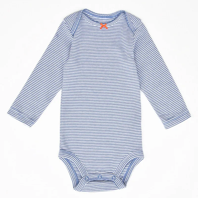 Новинка 2016 года боди для маленьких девочек с длинными рукавами в полоску круглым