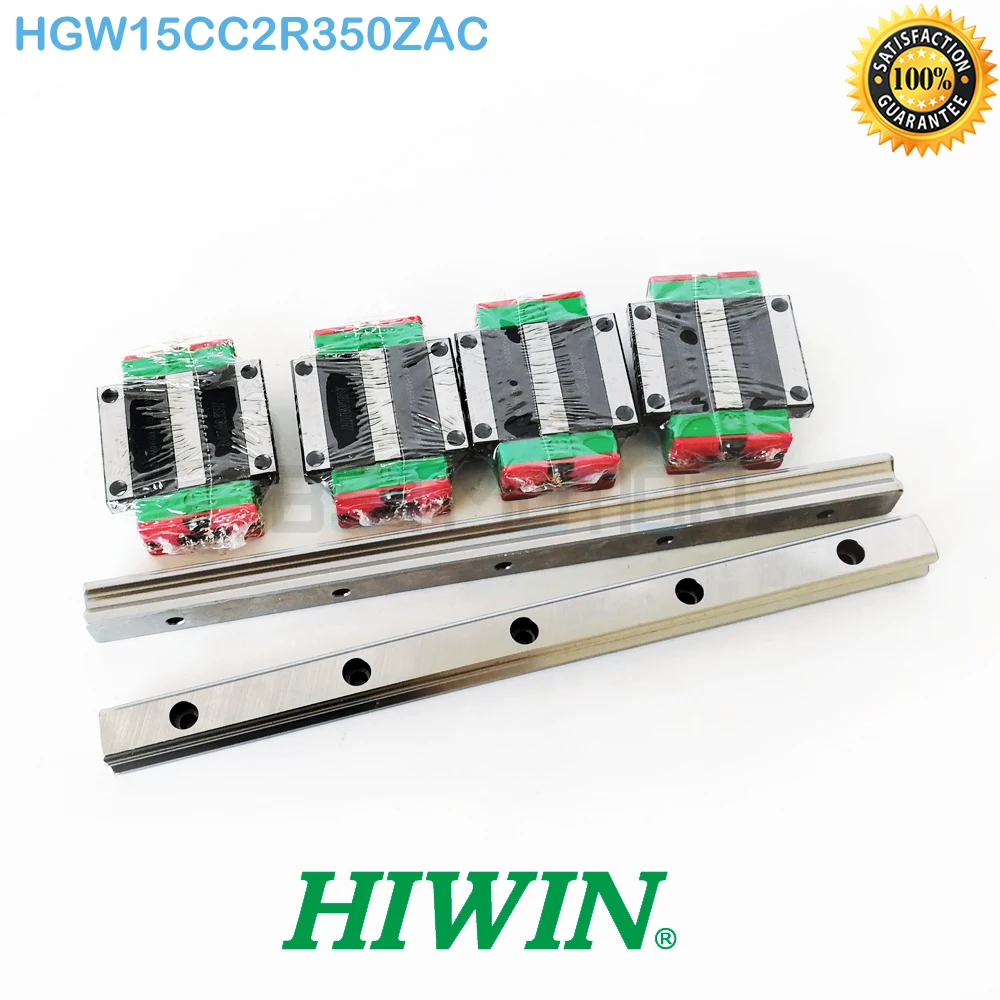 Линейная направляющая HIWIN HGR15 2x350 линейный железнодорожные пути 4x HGW15CC HGW15CA каретка ZA HGW15CC2R350ZAC