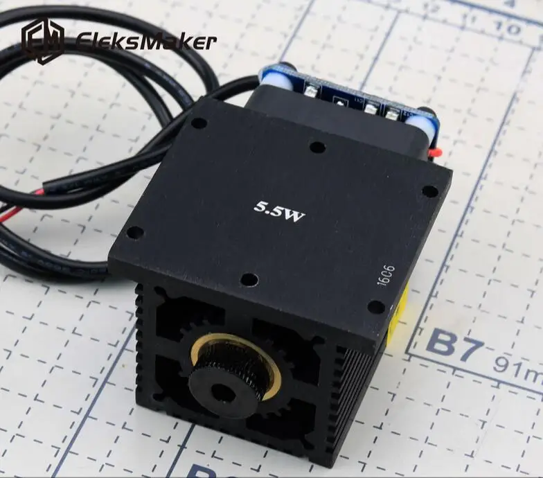 Высокое качество 5500 МВт 450нм фокусировка синий лазер гравировка 5 Вт для
