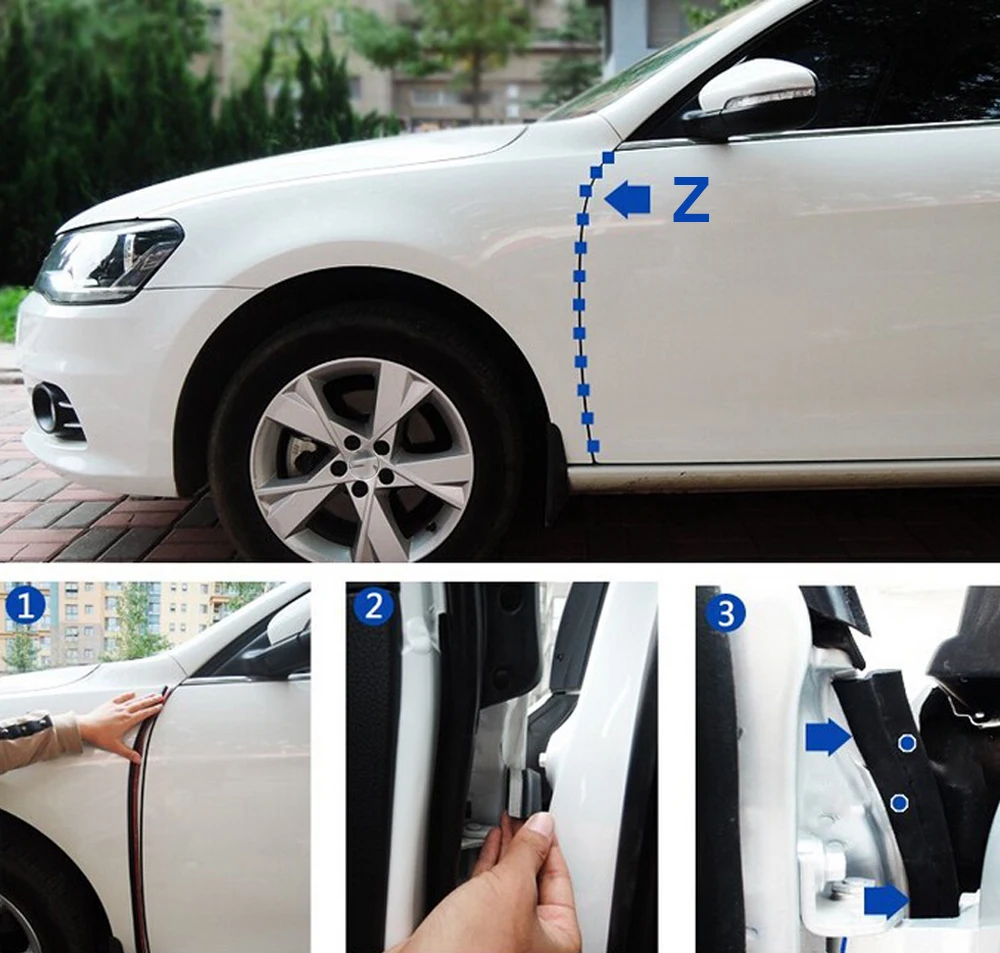 Автомобильное дверное резиновое уплотнение Z форма край обрезки для dacia lodgy chevrolet