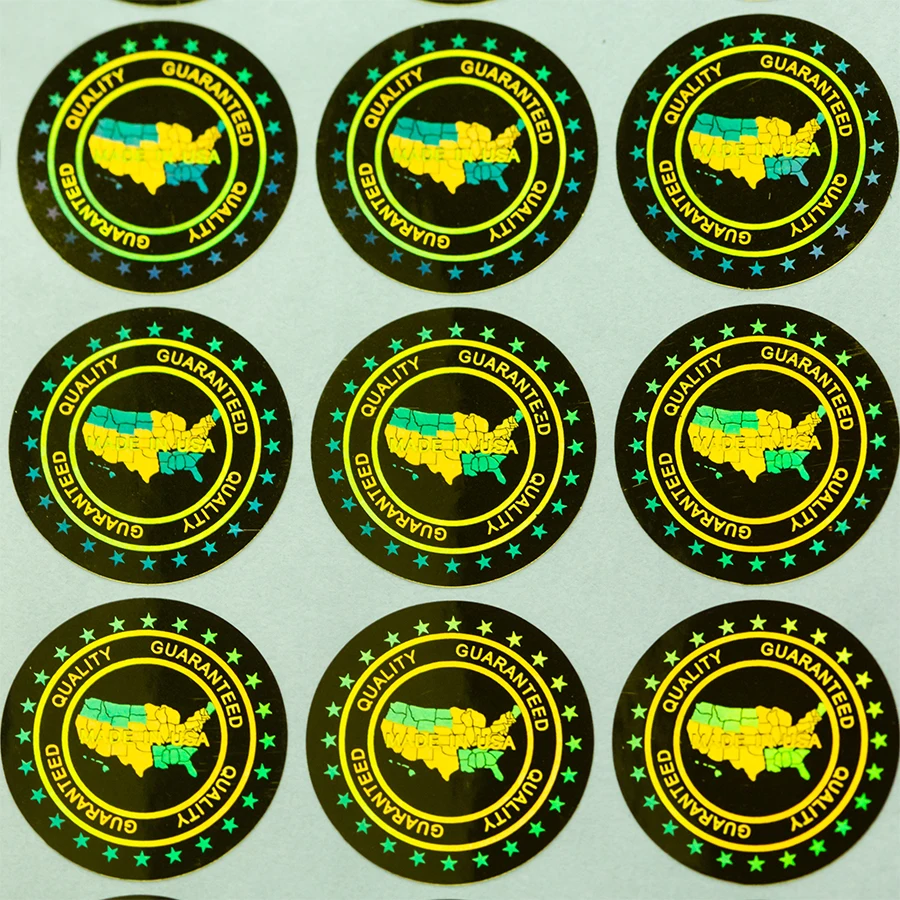 Голографическая лазерная наклейка с защитой от подделок гарантированное