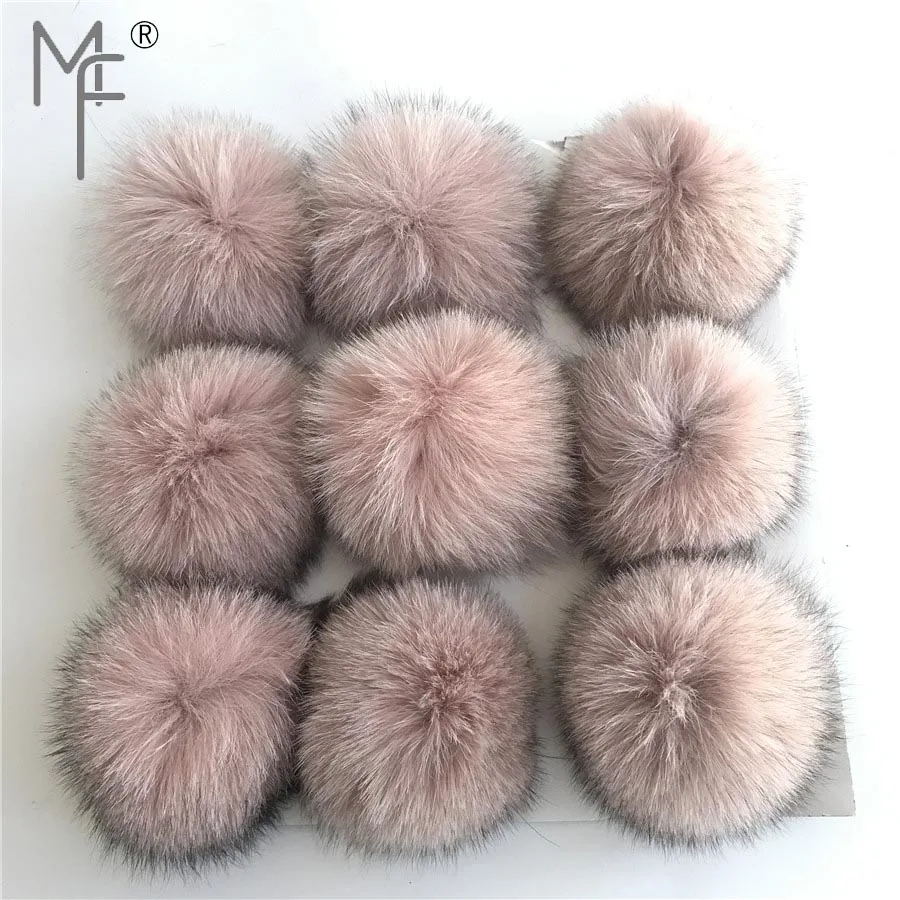Magicfur 1 шт DIY 9 см 3 дюймов Настоящий Лисий Мех помпоны мяч для вязания шляпы кулон