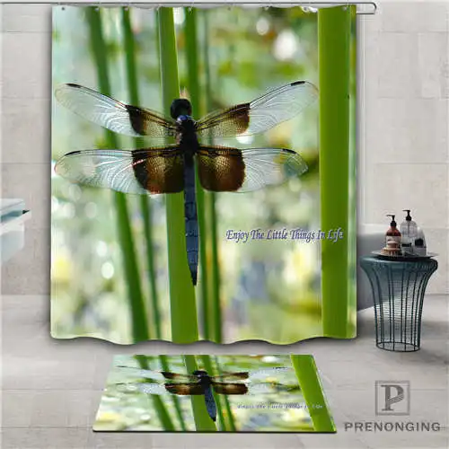 На заказ Стрекоза (1) водонепроницаемый занавеска для душа коврик дома ванной