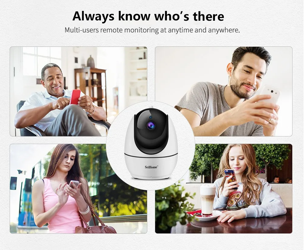 SriHome SH026 WiFi IP камера 1080P беспроводная камера безопасности камера наблюдения для детей/пожилых/домашних животных домашняя HD 2,4G умная камера
