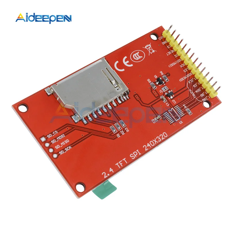 2 4 дюйма 240x320 SPI TFT LCD модуль последовательного порта 3 V 5V PCB адаптер Micro SD карта ILI9341
