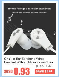 CHYI In Ear Наушники Проводная гарнитура без микрофона дешевые универсальные 3,5 мм музыка мини-наушники-вкладыши цветные наушники-капли для смартфона