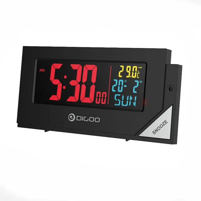 Digoo DG-C8 C8 беспроводной полноцветный цифровой Подсветка Электронный Настольный светильник для спальни датчик температуры Будильник с датчиком