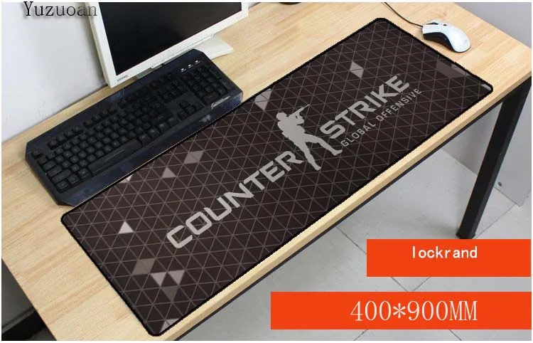 Yuzuoan 900*400*3 мм Counter Strike Бесплатная доставка запирающиеся края большие коврики для