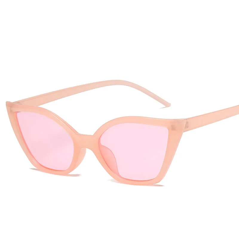 Ретро кошачий глаз солнцезащитные очки для женщин розовый красный черный белый