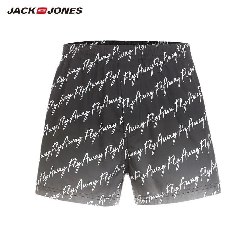 Мужские эластичные шорты боксеры JackJones из 100% хлопка с буквенным поясом |
