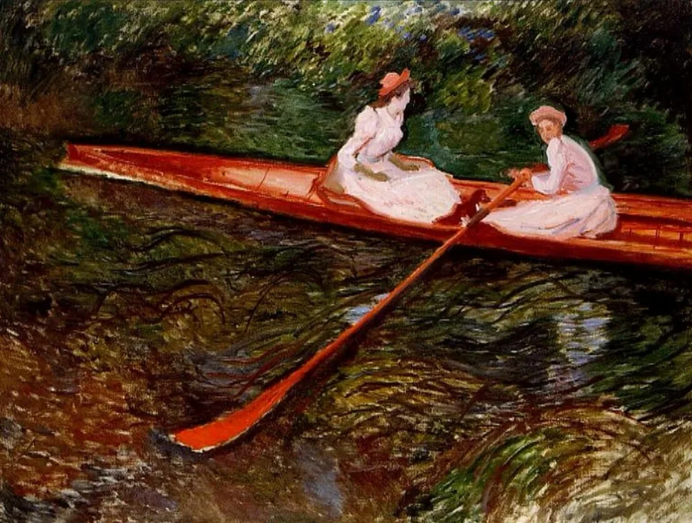Высокое качество картина маслом холст Репродукция розовый Skiff (1890) Клода монета
