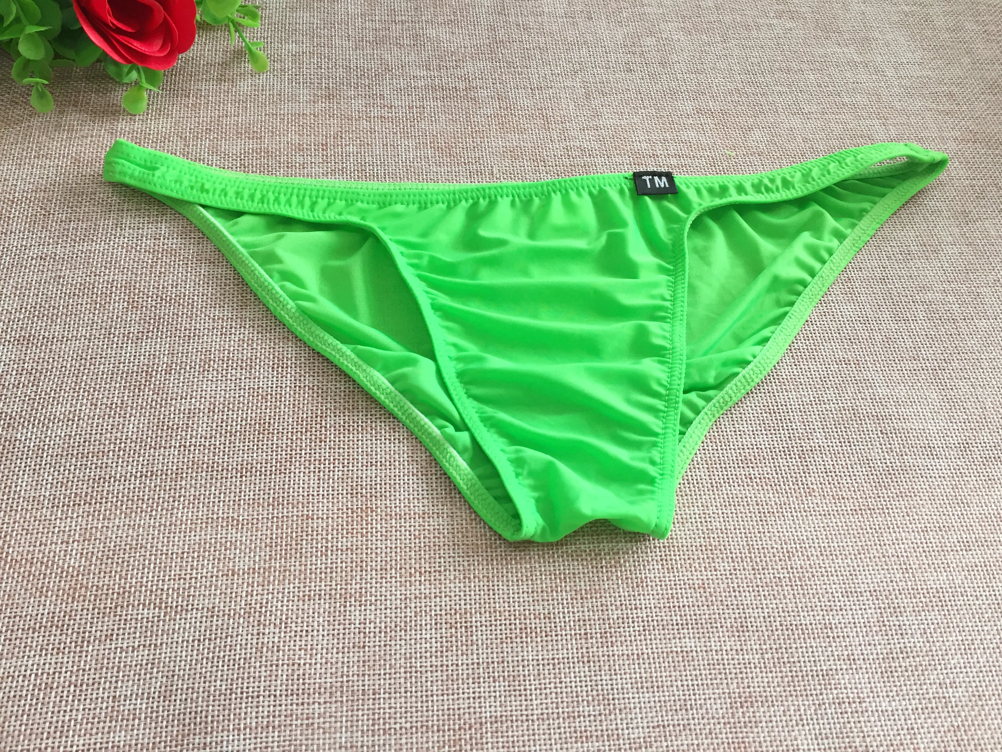 Крутые шелковые сексуальные мужские модные трусы с полной спинкой мужское