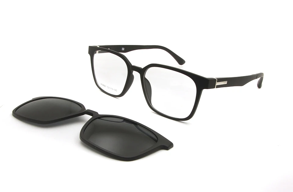 square eyeglass BLK TR90 ультралегкие мужские солнцезащитные очки на застежке, поляризованные магнитные солнцезащитные очки с магнитной оправой, женские квадратные очки - Цвет оправы: square eyeglass BLK