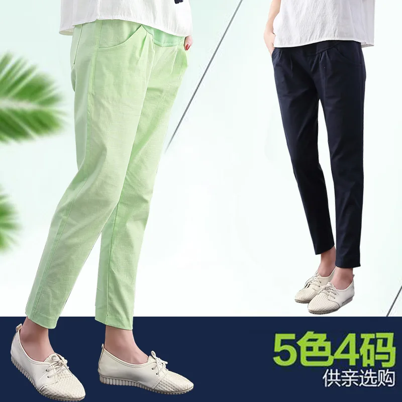 Plus Sizes fashion Maternity Pants for Pregnant Women Clothe Summer2017cotton Overalls Panties Pregnancy clothing | Мать и ребенок