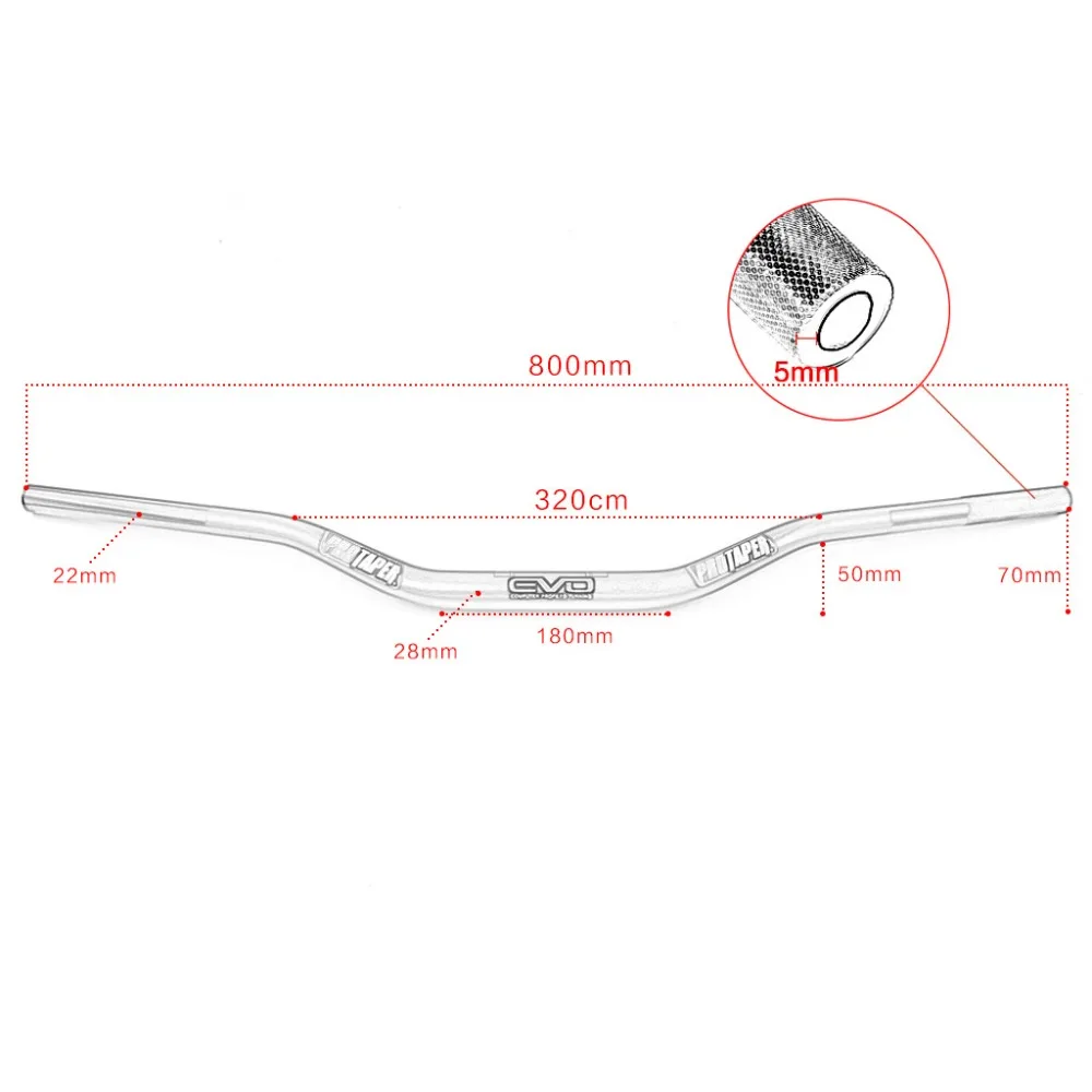 CNC алюминиевый руль мотоцикла 7/8 &quot22 мм ручки трубы 1 1/8&quot 28 для Honda MSX 125 Kawasaki Ducati