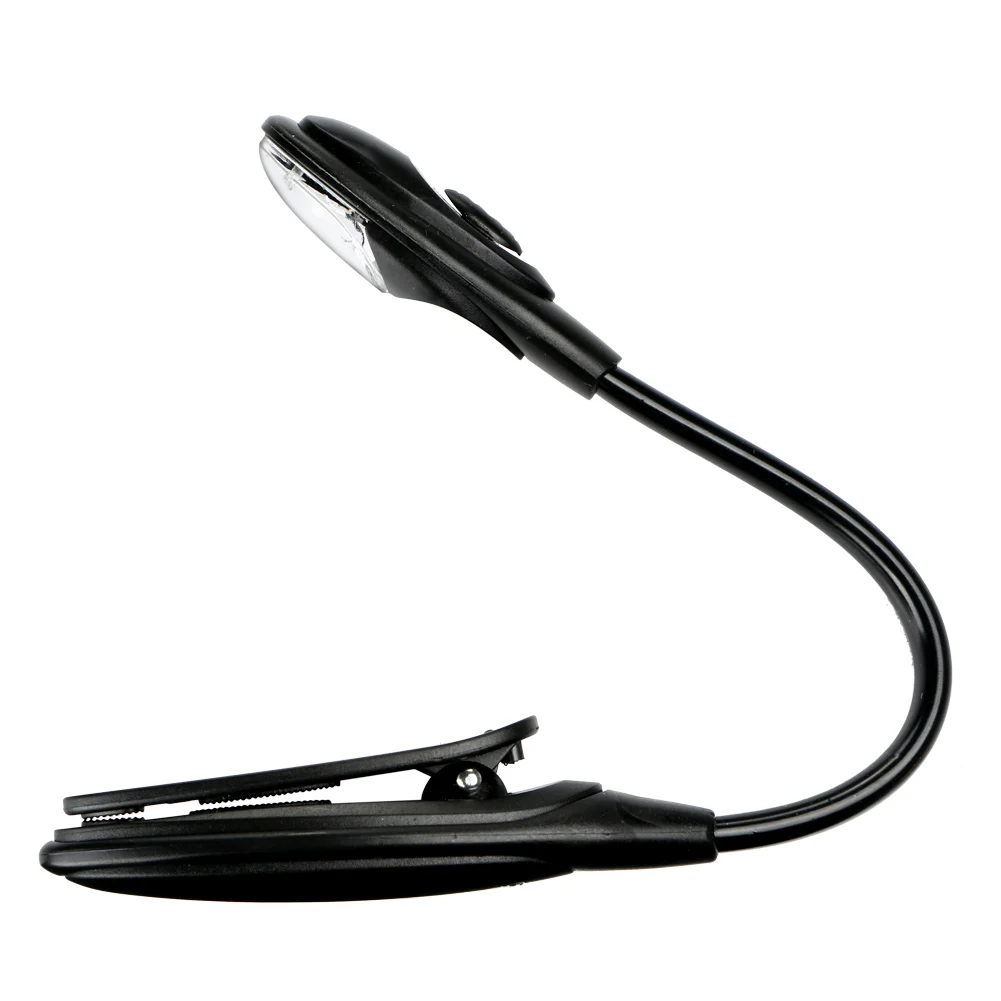 1 шт. белый свет Цвет Мини Портативный Клип на LED книжный лампа настольная одна