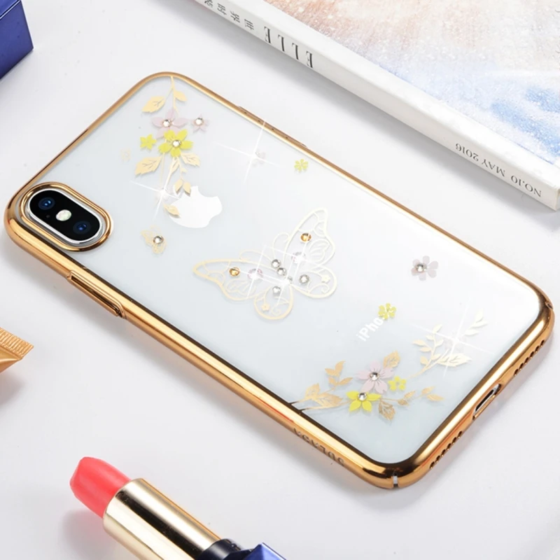 Чехол SULADA для iPhone XS / X Max/XR роскошный чехол из поликарбоната с алмазным покрытием и
