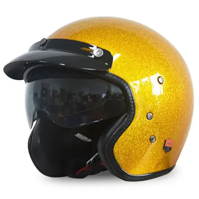 3 AMU moto rcycle Ретро Винтажные шлемы стекловолокно chooper велосипедный шлем 3/4 Половина лица Мото шлем - Цвет: 3
