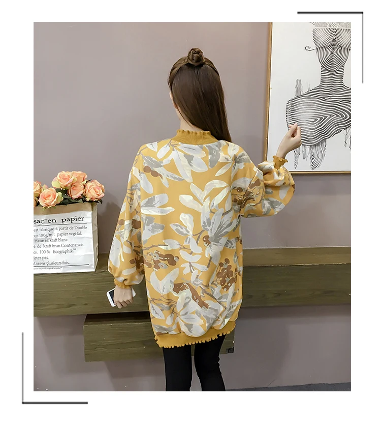 2017 тренд плюс размер замшевая Толстовка Зимняя водолазка с рукавом-фонариком