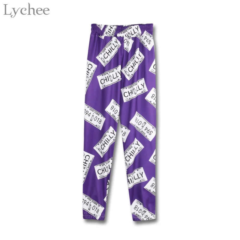 Брюки Lychee Женские Светоотражающие повседневные свободные прямые штаны полной